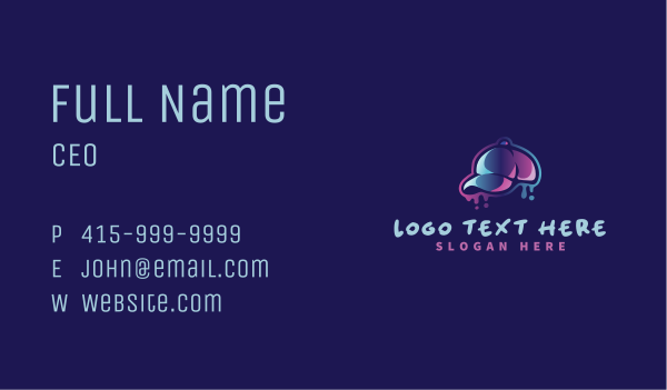 Neon Hat Cap Business Card Design Image Preview