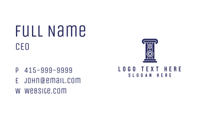 Blue Stereo Pillar  Business Card Image Preview