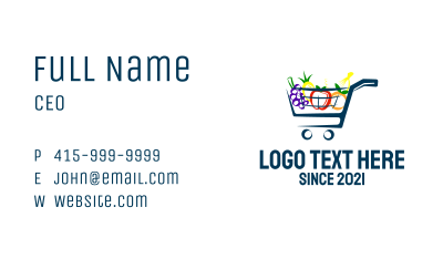 Fruit Push Cart  Business Card Image Preview