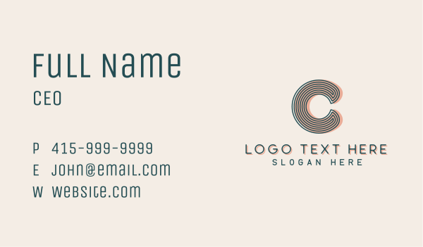 Retro Music Label Letter  Business Card Design Image Preview