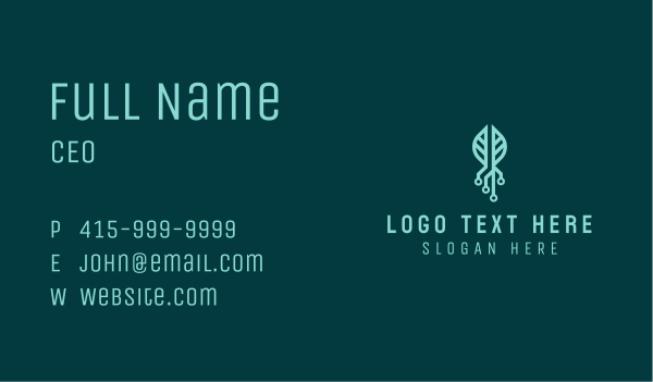 Biotech Leaf Genetics Business Card Design Image Preview