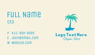 Tropical Palm Tree Business Card