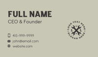 Wrench Tool Letter Business Card Design