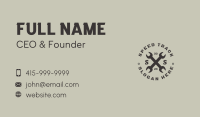 Wrench Tool Letter Business Card Design