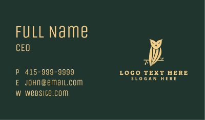 Luxe Owl Enterprise Business Card Image Preview