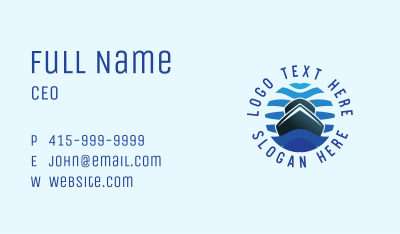 Boat Yacht Ocean Business Card