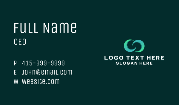 Infinite Loop Innovation Business Card Design Image Preview