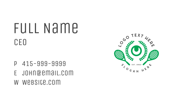 Tennis Game Tournament Emblem Business Card Design Image Preview