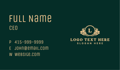 Elegant Organic Flower  Business Card Image Preview