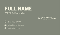 Cursive Street Type Business Card Image Preview