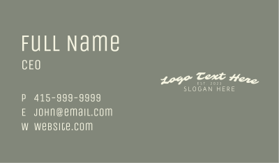 Cursive Street Type Business Card Image Preview