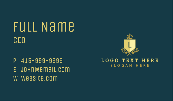 Crown Shield Firm Business Card Design Image Preview