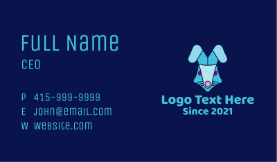 Rabbit Head Character Business Card Image Preview