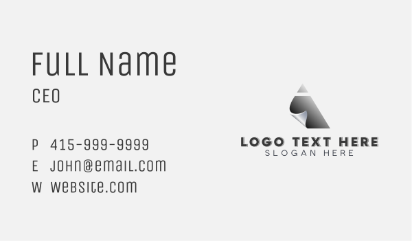 Metal Fabrication Triangle Letter A Business Card Design Image Preview