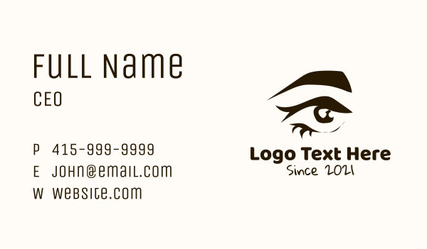 Abstract Eyebrow Eye Business Card Design Image Preview