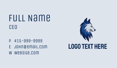 Wild Wolf Mascot Business Card Image Preview