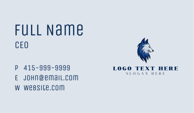 Wild Wolf Mascot Business Card Image Preview
