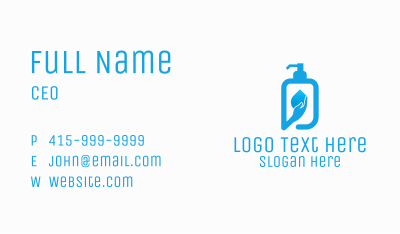 Hand Soap Sanitizer  Business Card