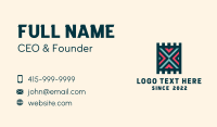 Ethnic Carpet Pattern Business Card Design