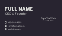 Clothing Brand Wordmark Business Card Preview