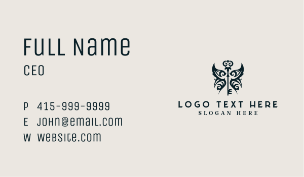 Key Butterfly Insect Business Card Design Image Preview