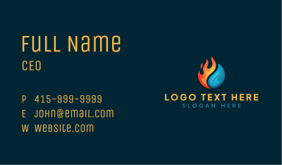 Thermal Fire Water Business Card Image Preview