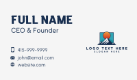 Sunset Mountain Summit Business Card Design