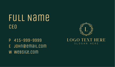 Floral Luxury Boutique Hotel Business Card Image Preview