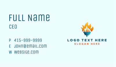 Iceberg Heat Flame Business Card Image Preview