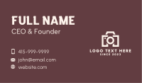 Digital Camera Letter M Business Card Design