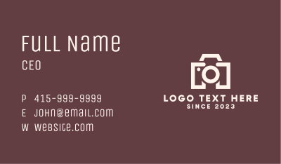 Digital Camera Letter M Business Card Image Preview
