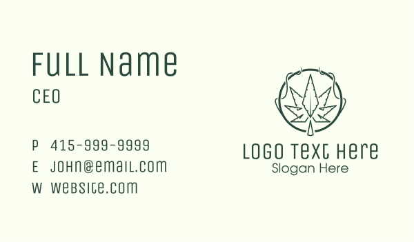 Marijuana Plant Dispensary  Business Card Design