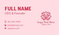 Pink Lotus Flower  Business Card Image Preview