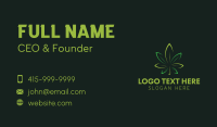 Hemp Weed Leaf  Business Card Design
