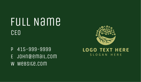 Natural Eco Tree Business Card Design Image Preview