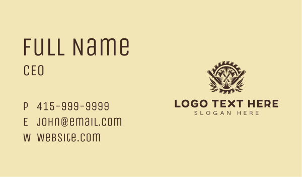 Axe Chisel Saw Carpentry Business Card Design Image Preview