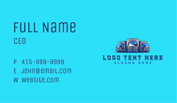 Cargo Truck Fleet Business Card Design Image Preview