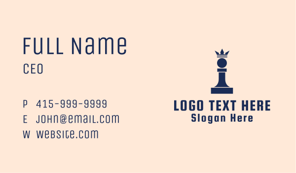 Grandmaster Pawn Championship Business Card Design Image Preview