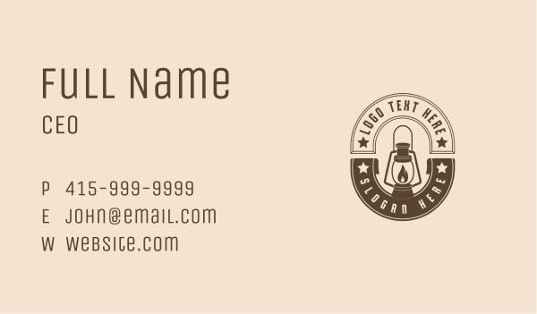 Fire Lamp Lantern Business Card Design Image Preview