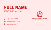 Red A & G Monogram Business Card Image Preview