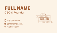 Hipster Sunburst Banner Business Card Image Preview