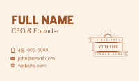 Hipster Sunburst Banner Business Card Image Preview