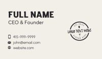 Business Hipster Diner Wordmark Business Card Design