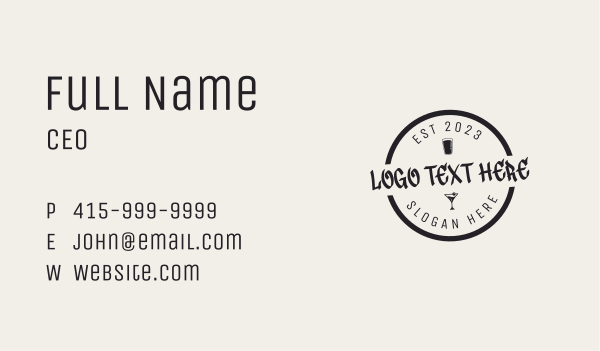 Business Hipster Diner Wordmark Business Card Design Image Preview