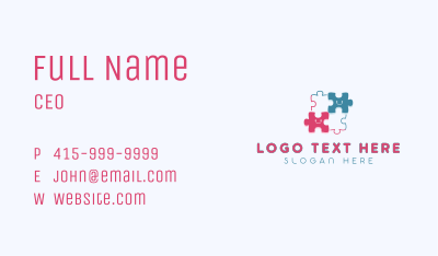 Jigsaw Puzzle Community Business Card Image Preview