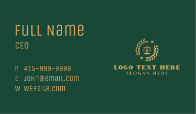 Law Scale Paralegal Business Card Image Preview