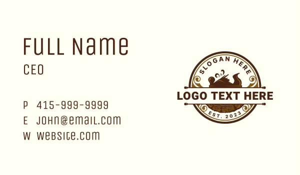 Lumberjack Woodwork Carpentry Business Card Design Image Preview