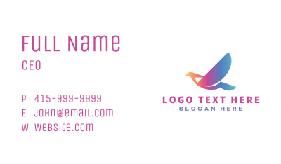Flying Bird Company Business Card Image Preview