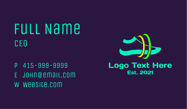 Space Running Shoes Business Card Design Image Preview