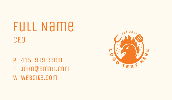 Grilled Roast Chicken Business Card Design Image Preview